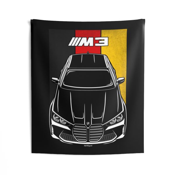 BMW M3 2021-2024 Tapestry - Germany Flag Wall Art 50 x 60 inch by Auto Art Apparel