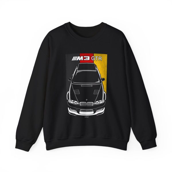 BMW M3 GTR Sweatshirt - Germany Flag Crewneck Black by Auto Art Apparel