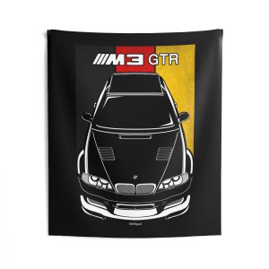 BMW M3 GTR Tapestry - Germany Flag Wall Art 50 x 60 inch by Auto Art Apparel