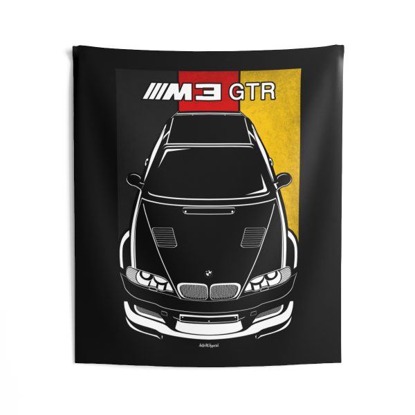 BMW M3 GTR Tapestry - Germany Flag Wall Art 50 x 60 inch by Auto Art Apparel