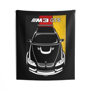 BMW M3 GTS Tapestry - Germany Flag Wall Art 50 x 60 inch by Auto Art Apparel
