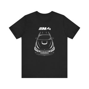 BMW M4 2014-2020 T-shirt Black by Auto Art Apparel