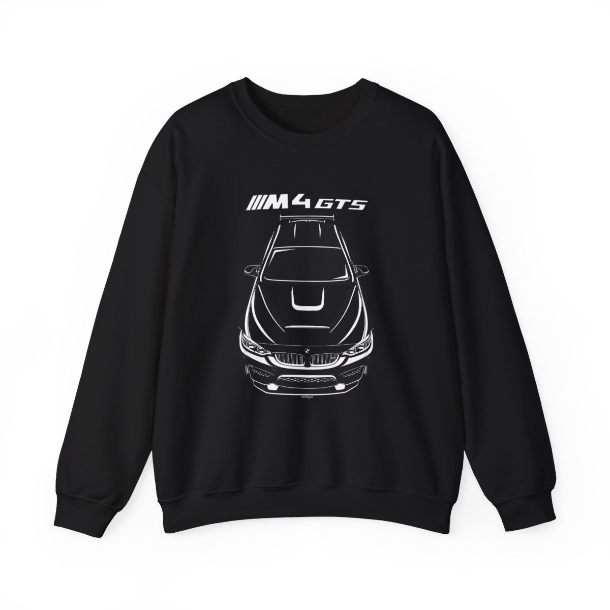 BMW M4 GTS Crewneck Sweatshirt Black by Auto Art Apparel