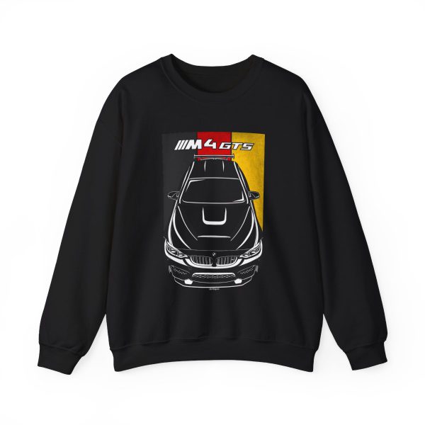 BMW M4 GTS Sweatshirt - Germany Flag Crewneck Black by Auto Art Apparel