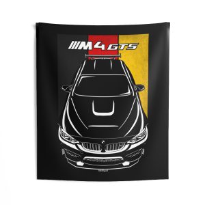 BMW M4 GTS Tapestry - Germany Flag Wall Art 50 x 60 inch by Auto Art Apparel