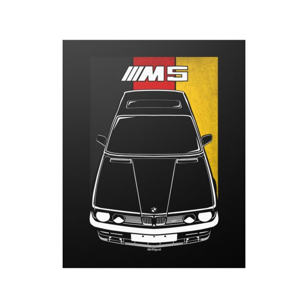 BMW M5 1984-1988 Poster - Germany Flag Print 16 x 20 inch by Auto Art Apparel