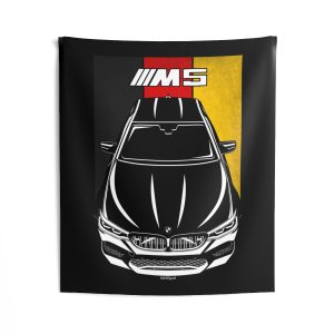 BMW M5 2018-2023 Tapestry - Germany Flag Wall Art 50 x 60 inch by Auto Art Apparel