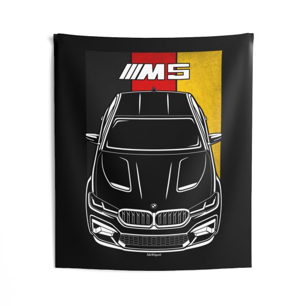 BMW M5 CS 2022-2023 Tapestry - Germany Flag Wall Art 50 x 60 inch by Auto Art Apparel