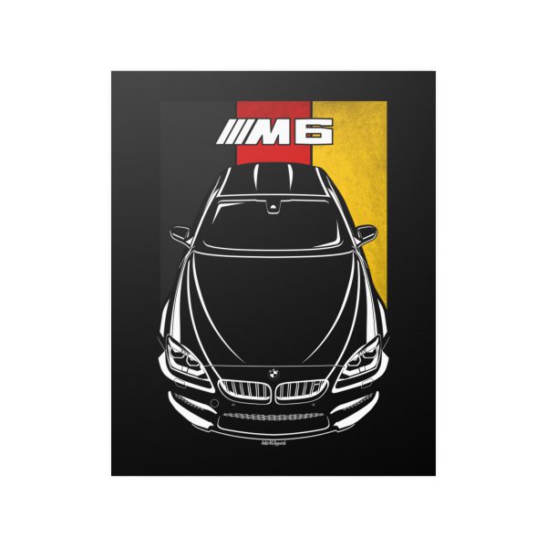 BMW M6 2013-2019 Poster - Germany Flag Print 16 x 20 inch by Auto Art Apparel