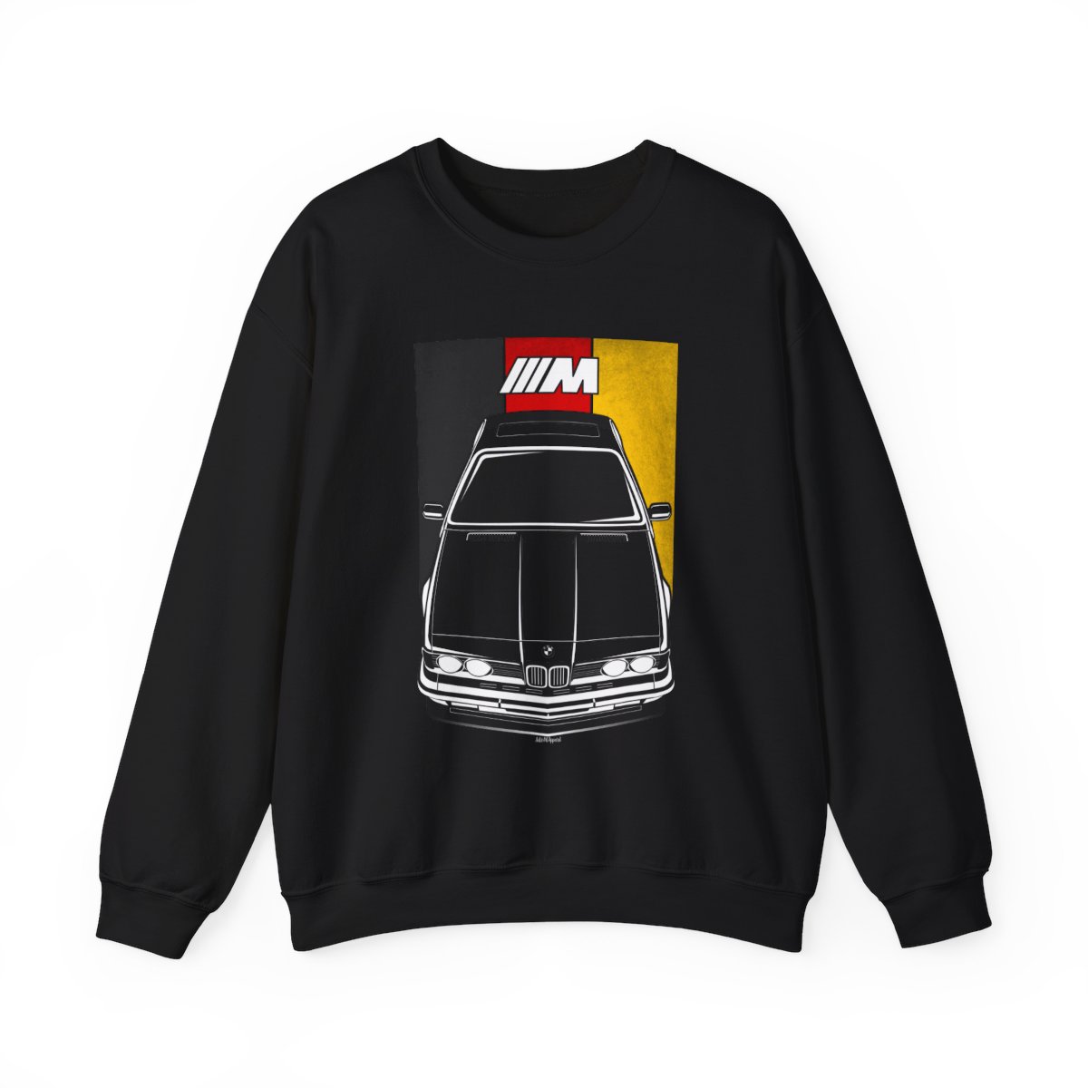 BMW M635 CSI Sweatshirt - Germany Flag Crewneck Black by Auto Art Apparel