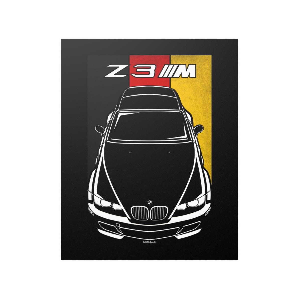 BMW Z3 M 1996-2002 Poster - Germany Flag Print 16 x 20 inch by Auto Art Apparel