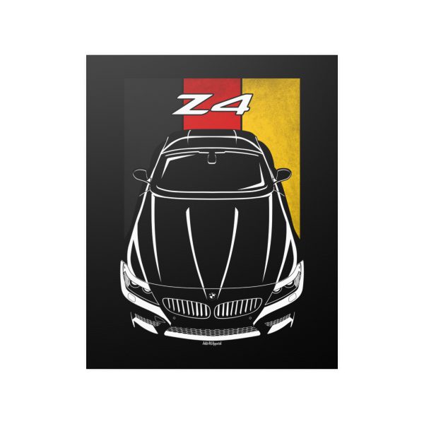 BMW Z4 2013-2016 Poster - Germany Flag Print 16 x 20 inch by Auto Art Apparel
