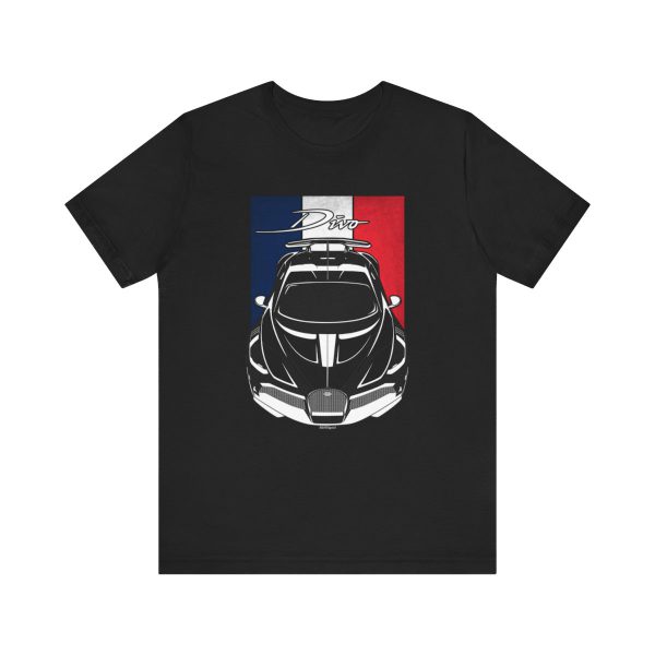Bugatti Divo T-shirt - France Flag Shirt Black by Auto Art Apparel