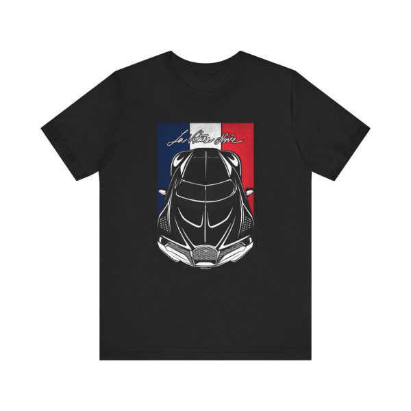 Bugatti La Voiture Noire T-shirt - France Flag Shirt Black by Auto Art Apparel