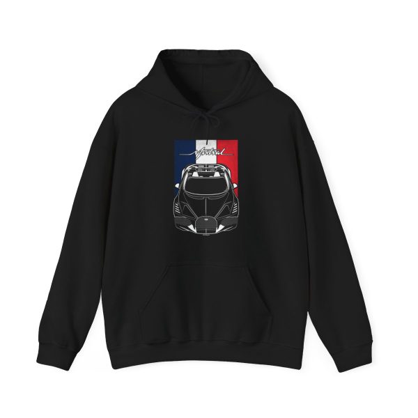 Bugatti Mistral Hoodie - France Flag Hooded Sweatshirt Black by Auto Art Apparel