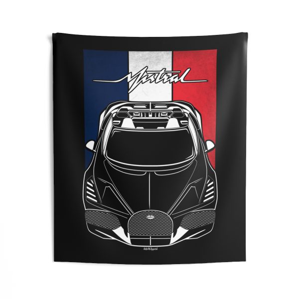 Bugatti Mistral Tapestry - France Flag Wall Art 50 x 60 inch by Auto Art Apparel