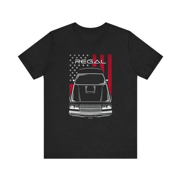 Buick Regal 1981-1987 T-shirt - US Flag Shirt by Auto Art Apparel