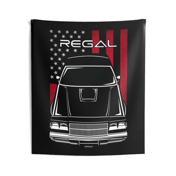 Buick Regal 1981-1987 Tapestry - US Flag Wall Art 50 x 60 inch by Auto Art Apparel