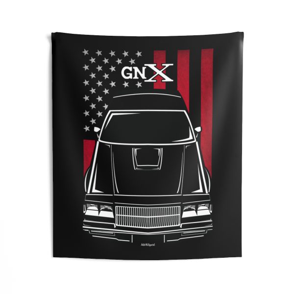 Buick Regal GNX 1987 Tapestry - US Flag Wall Art 50 x 60 inch by Auto Art Apparel