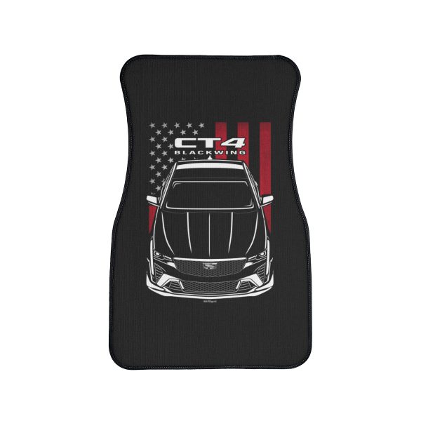 Cadillac CT4 V Blackwing Car Mat - US Flag Floor Mats Front Carpet Floor Mats by Auto Art Apparel