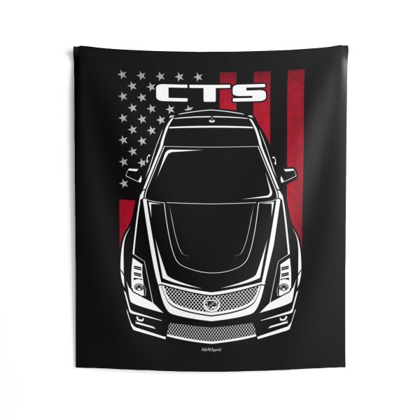 Cadillac CTS V 2011-2015 Tapestry - US Flag Wall Art 50 x 60 inch by Auto Art Apparel
