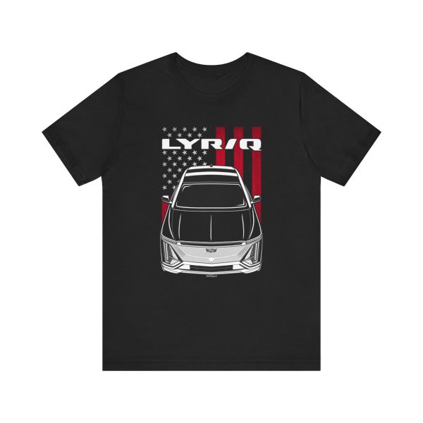 Cadillac Lyriq T-shirt - US Flag Shirt by Auto Art Apparel