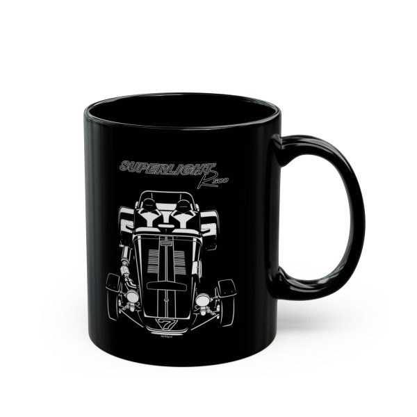 Caterham Superlight R500 Black Stripes Mug 11 oz by Auto Art Apparel