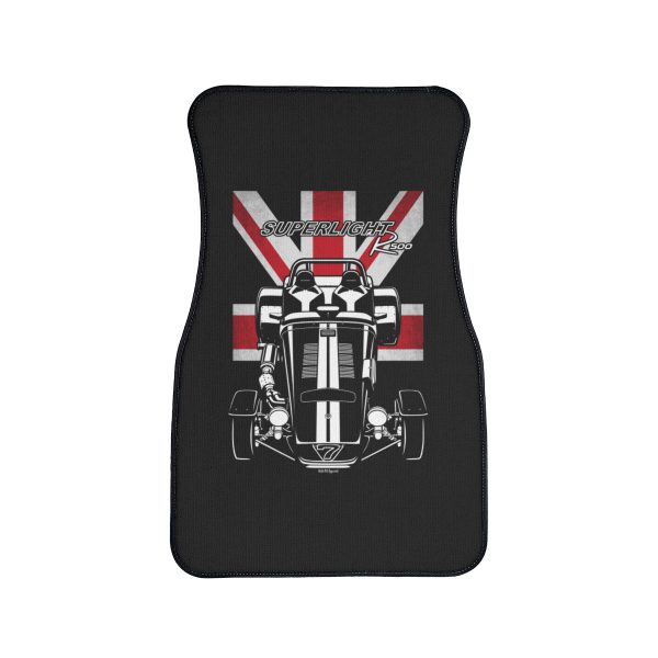Caterham Superlight R500 White Stripes Car Mat - UK Flag Floor Mats Front Carpet Floor Mats by Auto Art Apparel