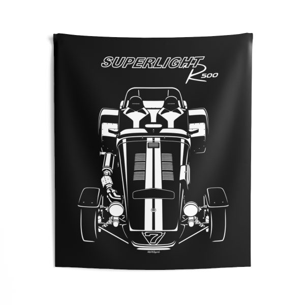 Caterham Superlight R500 White Stripes Tapestry 50 x 60 inch by Auto Art Apparel