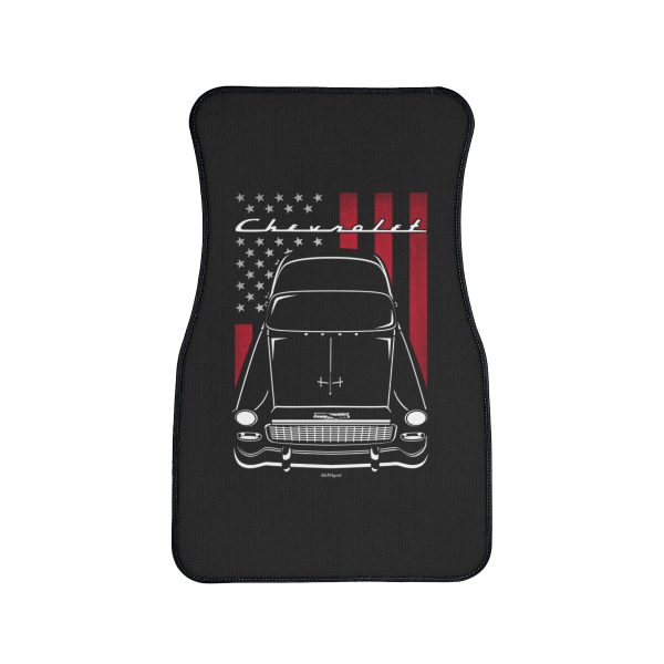 Chevrolet 150 Utility Sedan 1955 Car Mat - US Flag Floor Mats Front Carpet Floor Mats by Auto Art Apparel