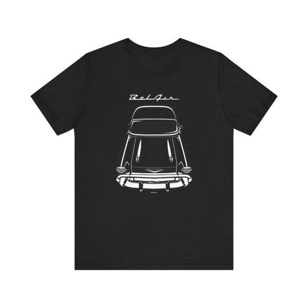 Chevrolet Bel Air 1957 T-shirt Black by Auto Art Apparel