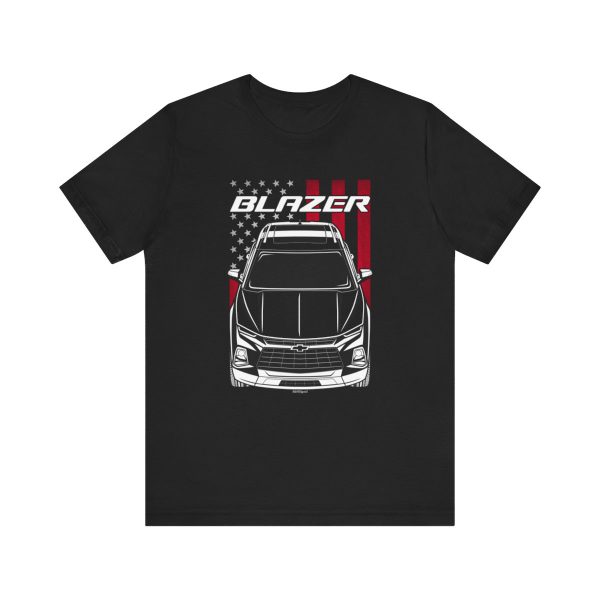Chevrolet Blazer 2019-2022 T-shirt - US Flag Shirt by Auto Art Apparel