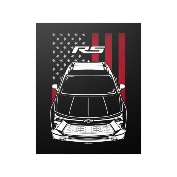 Chevrolet Blazer EV RS 2023-2024 Poster - US Flag Print 16 x 20 inch by Auto Art Apparel