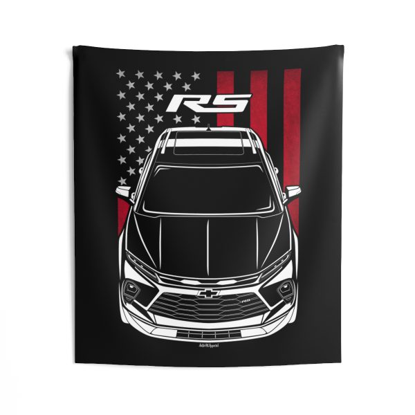 Chevrolet Blazer RS 2023-2024 Tapestry - US Flag Wall Art 50 x 60 inch by Auto Art Apparel