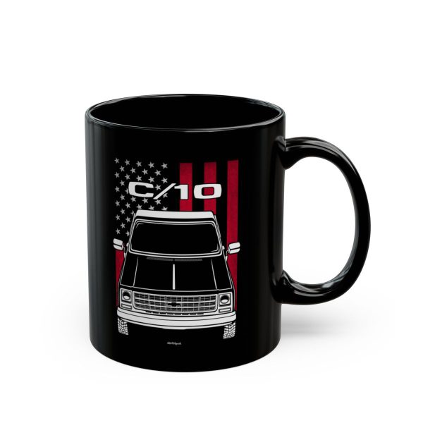 Chevrolet C10 1979 Mug - US Flag Coffee Mug 11 oz by Auto Art Apparel