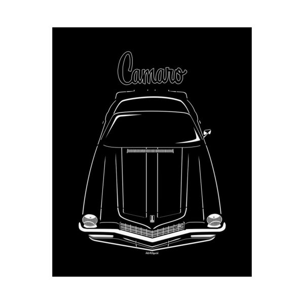 Chevrolet Camaro 2nd gen 1970 Black Stripes Poster 16 x 20 inch by Auto Art Apparel