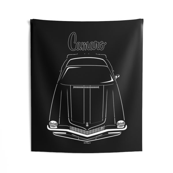 Chevrolet Camaro 2nd gen 1970 Black Stripes Tapestry 50 x 60 inch by Auto Art Apparel