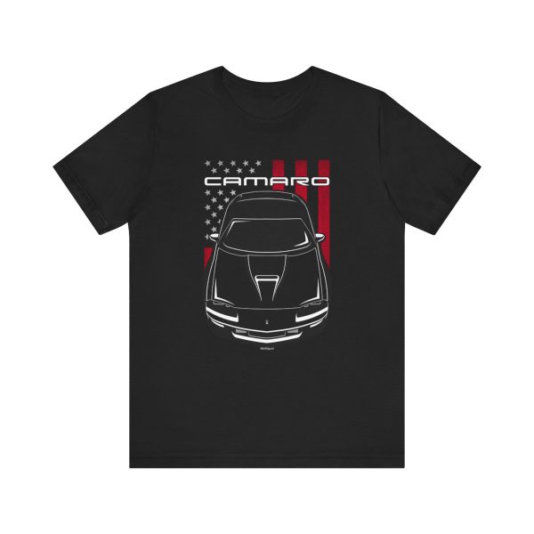 Chevrolet Camaro 4th gen 1993-1997 T-shirt - US Flag Shirt by Auto Art Apparel