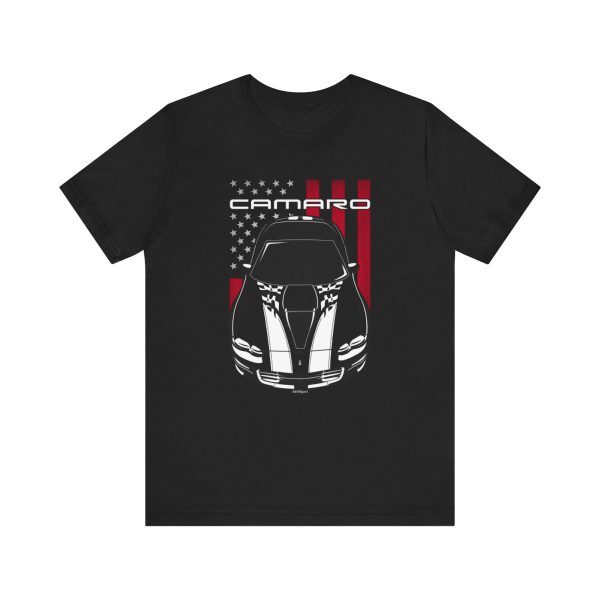Chevrolet Camaro 4th gen 1998-2002 Anniversary edition T-shirt - US Flag Shirt by Auto Art Apparel