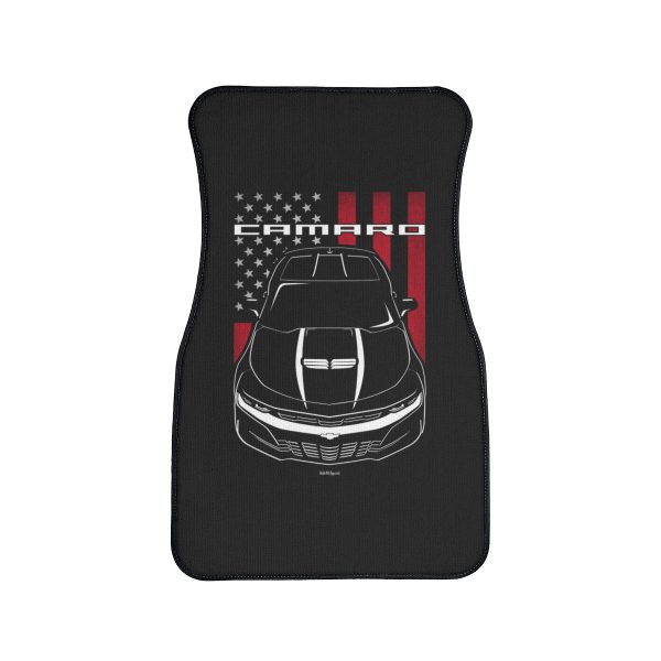Chevrolet Camaro SS 6th gen 2019 Car Mat - US Flag Floor Mats Front Carpet Floor Mats by Auto Art Apparel