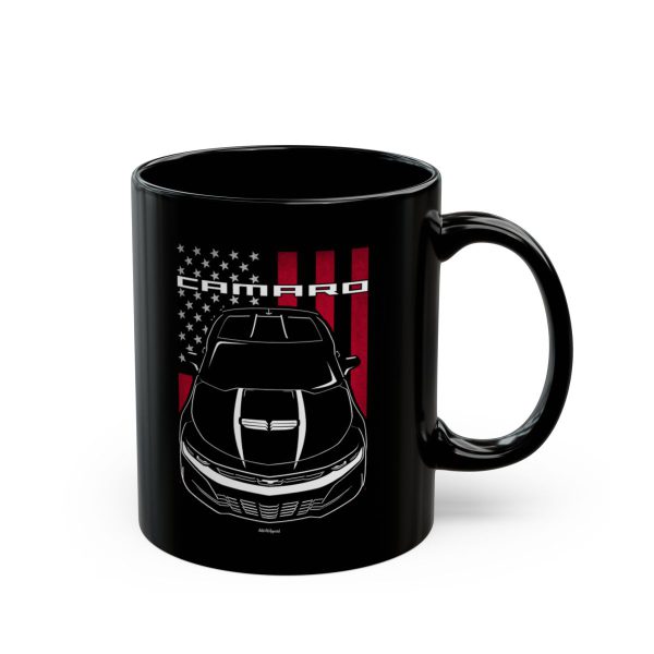 Chevrolet Camaro SS 6th gen 2020-2024 Mug - US Flag Coffee Mug 11 oz by Auto Art Apparel