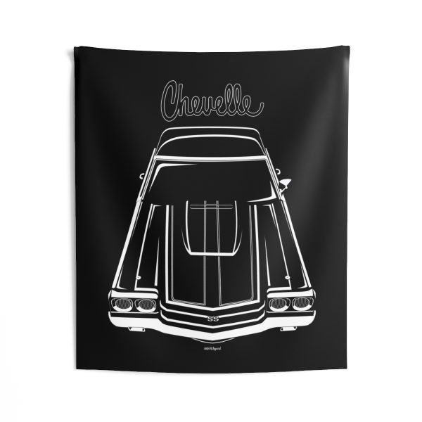 Chevrolet Chevelle SS 1970 Black Stripes Tapestry 50 x 60 inch by Auto Art Apparel