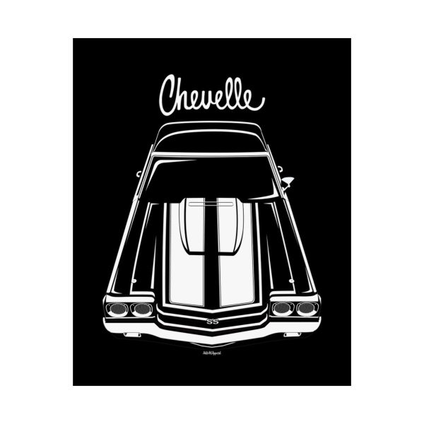 Chevrolet Chevelle SS 1970 White Stripes Poster 16 x 20 inch by Auto Art Apparel