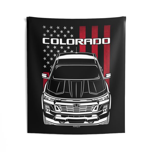 Chevrolet Colorado 2023-2024 Tapestry - US Flag Wall Art 50 x 60 inch by Auto Art Apparel