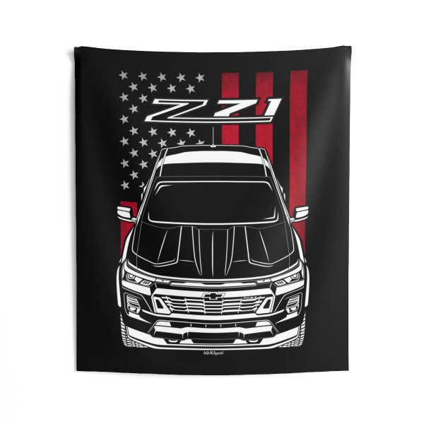 Chevrolet Colorado Z71 2023-2024 Tapestry - US Flag Wall Art 50 x 60 inch by Auto Art Apparel