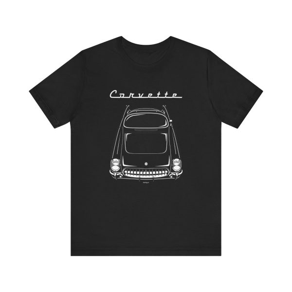 Chevrolet Corvette C1 1953-1955 T-shirt Black by Auto Art Apparel