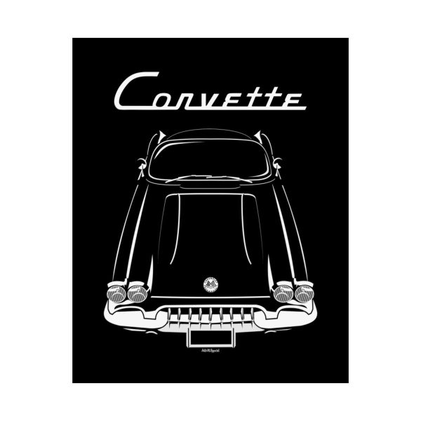 Chevrolet Corvette C1 1958-1960 Poster 16 x 20 inch by Auto Art Apparel