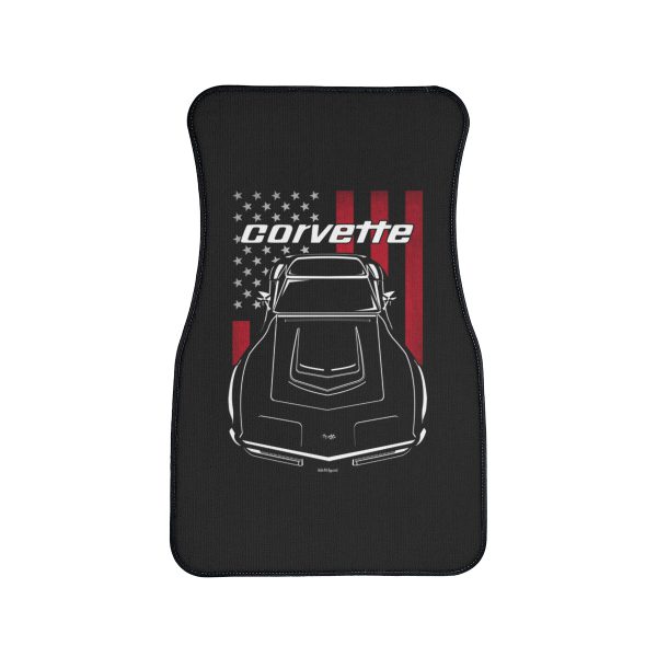 Chevrolet Corvette C3 Car Mat - US Flag Floor Mats Front Carpet Floor Mats by Auto Art Apparel