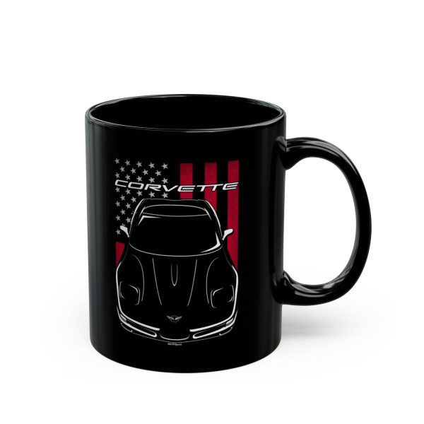 Chevrolet Corvette C5 Mug - US Flag Coffee Mug 11 oz by Auto Art Apparel