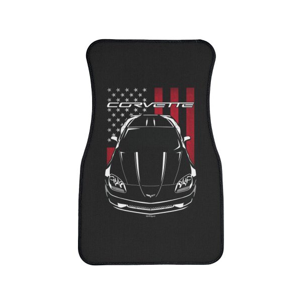 Chevrolet Corvette C6 Car Mat - US Flag Floor Mats Front Carpet Floor Mats by Auto Art Apparel
